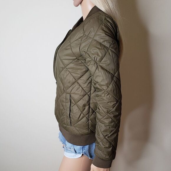 Forever 21 Army Green Lightweight Puffed Jacket - Picture 4 of 6